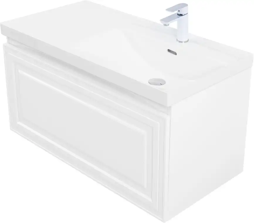 Тумба под раковину Aquanet Агата 100 белый сатин, 345483 фото 4