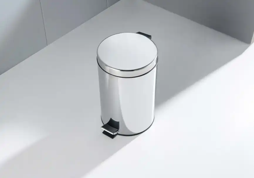 Ведро для мусора с педалью, 8л Aquatek AQ4992CR, Хром фото 3