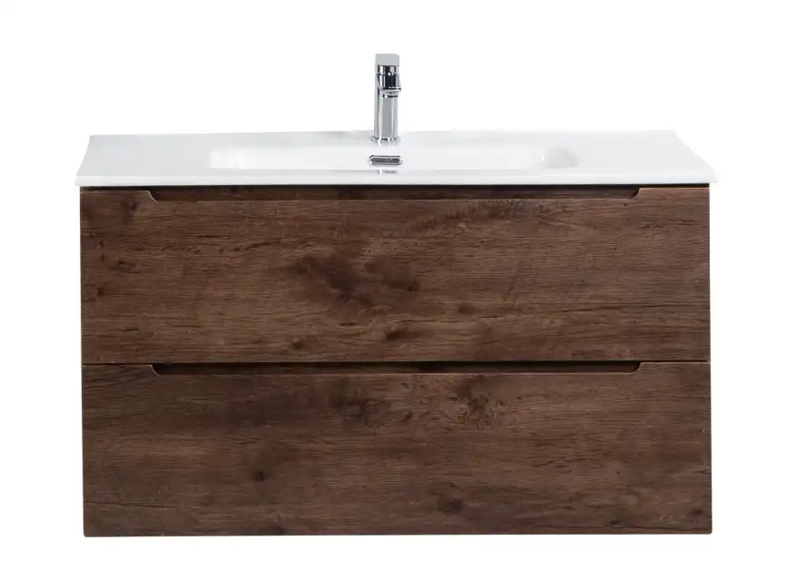 Тумба под раковину BelBagno ETNA-800-2C-SO-RW-P подвесная Rovere Moro фото 1