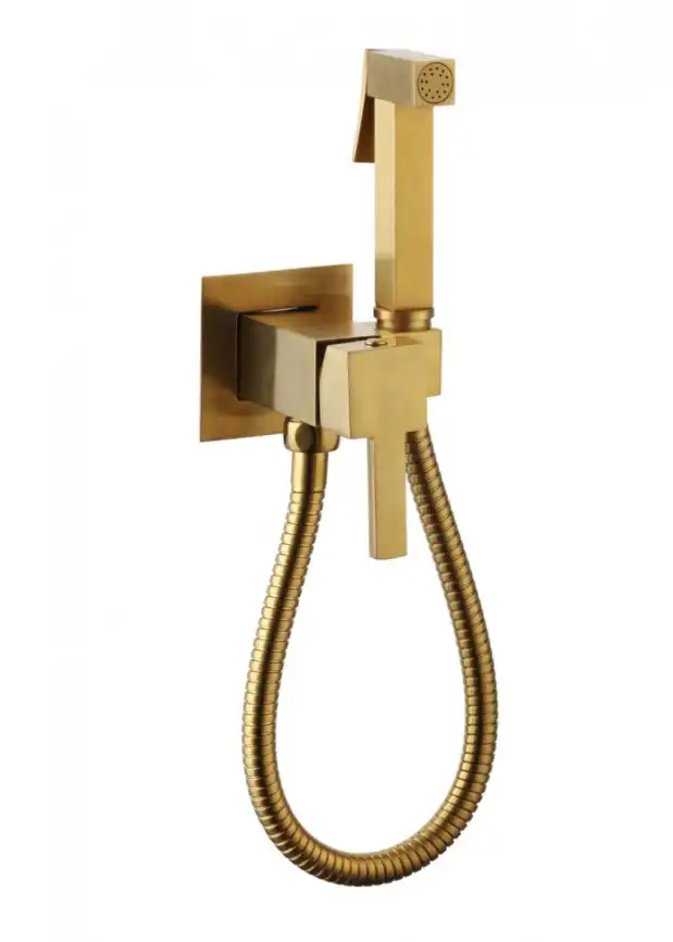 Гигиенический душ со смесителем CeramaLux KBS/007, цвет матовое золото фото 1