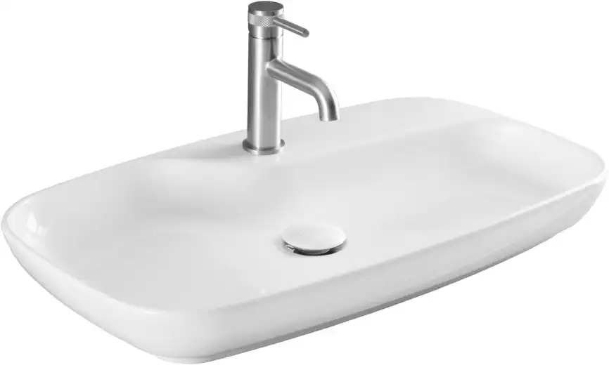 Раковина накладная Allen Brau Liberty 70х43х9 4.32011.20, Белая глянцевая фото 1