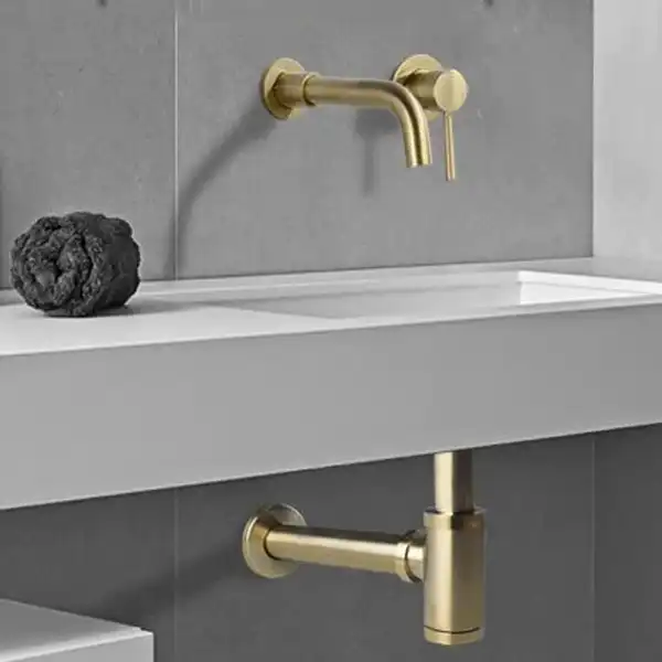 Сифон для умывальника CeramaLux RD016, бронза фото 2