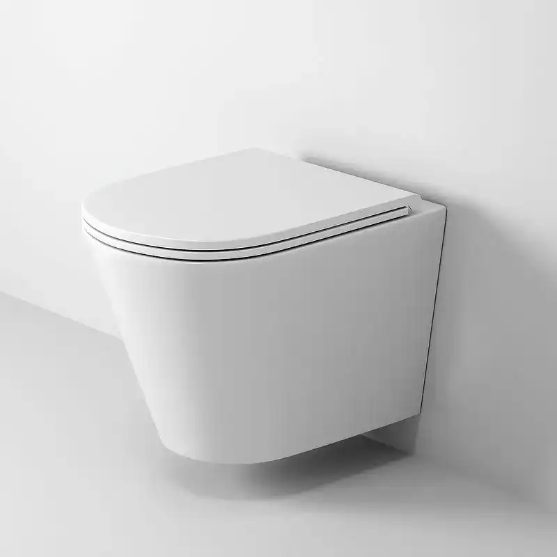 Подвесной унитаз Grossman GR-4478SQ безободковый, смыв торнадо, Белый глянцевый фото 2