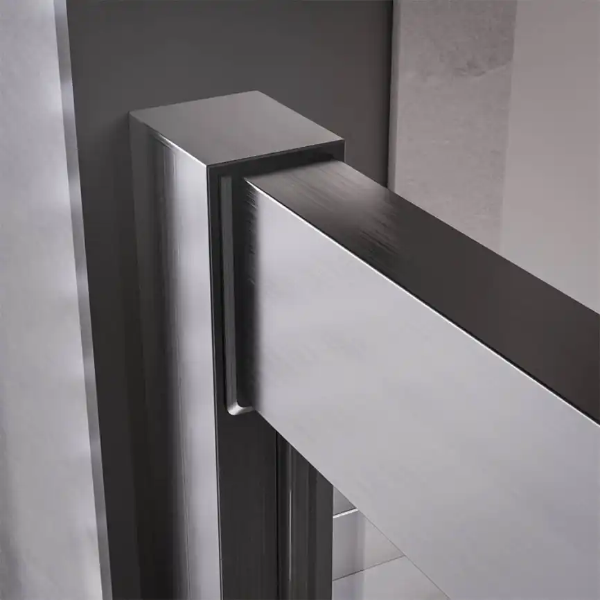 Душевой уголок Veconi Premium Trento 110х80 PTC20-GR-11080-01-C4, стекло Прозрачное профиль Брашированный графит фото 3