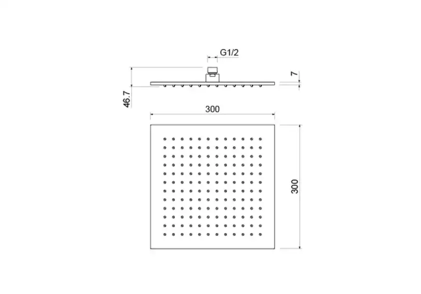 Верхний душ Aquatek  AQ2078MB, Черный матовый фото 2
