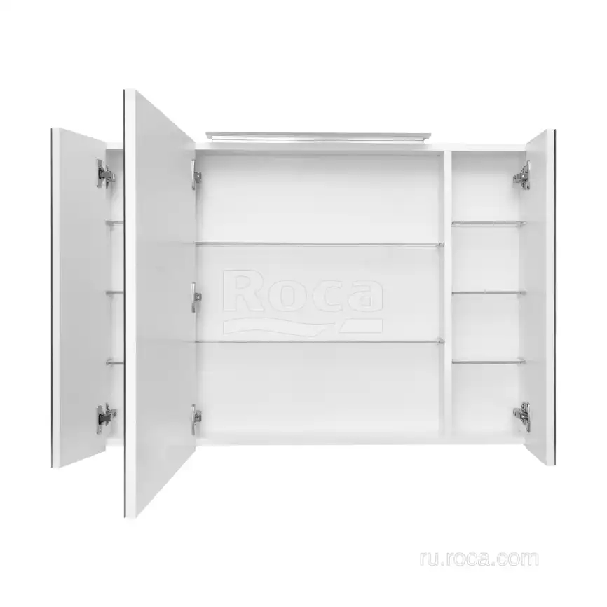 Зеркальный шкаф Roca Oleta 100 A857648501 с подсветкой, Белый матовый фото 2