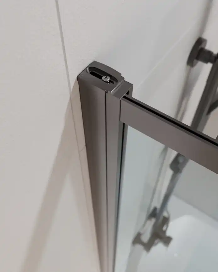 Душевая шторка на ванну CEZARES SLIDER-VF-11-90/150-C-GM стекло Прозрачное, профиль Оружейная сталь фото 3