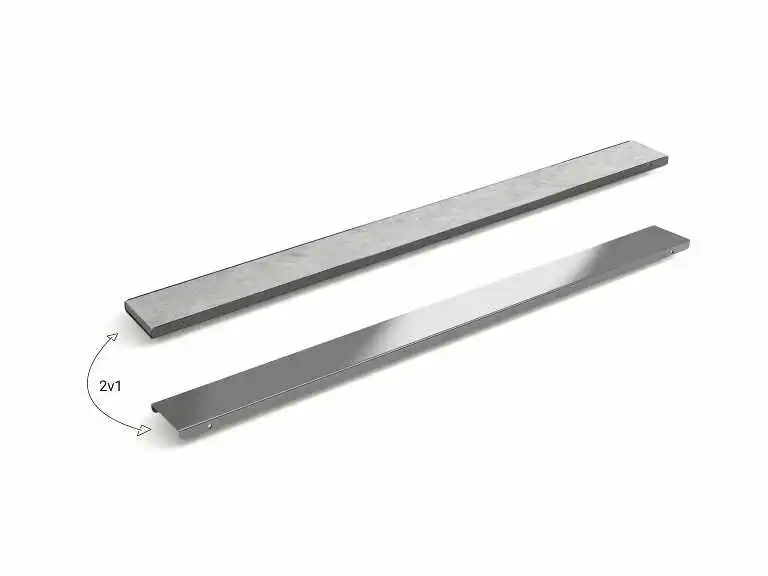 Душевой лоток PlastBrno 75 см, DESIGN 4 SZH975M с решеткой под плитку, цвет Графит фото 3