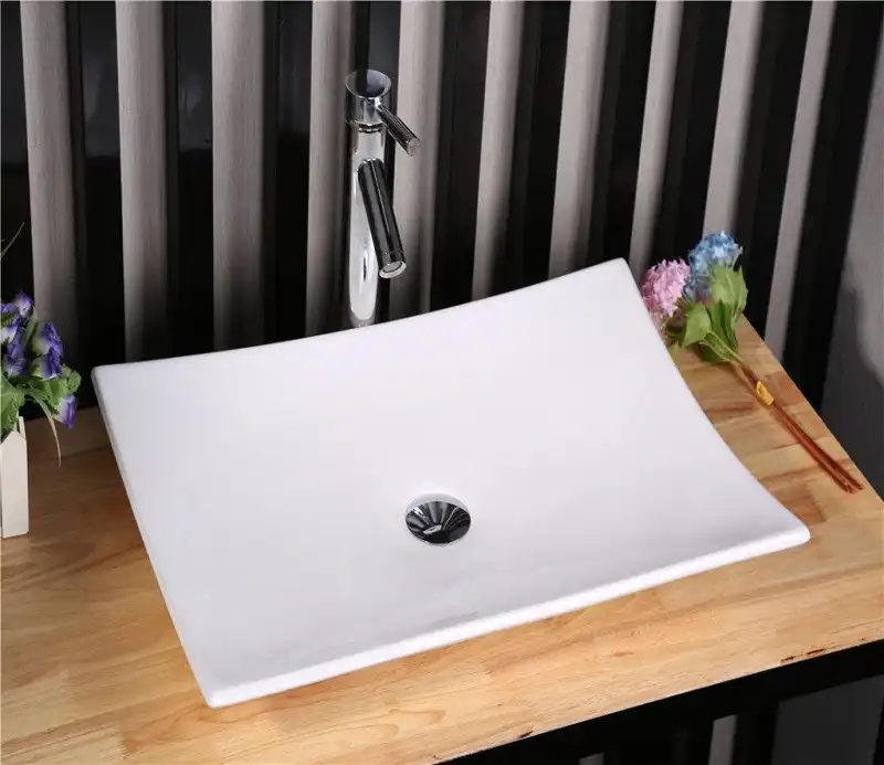 Раковина накладная CeramaLux 680х345х100 78123В, цвет Белый фото 1