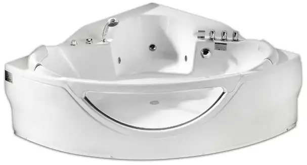 Акриловая ванна Gemy G9025 II B 155х155 с гидромассажем, угловая фото 1