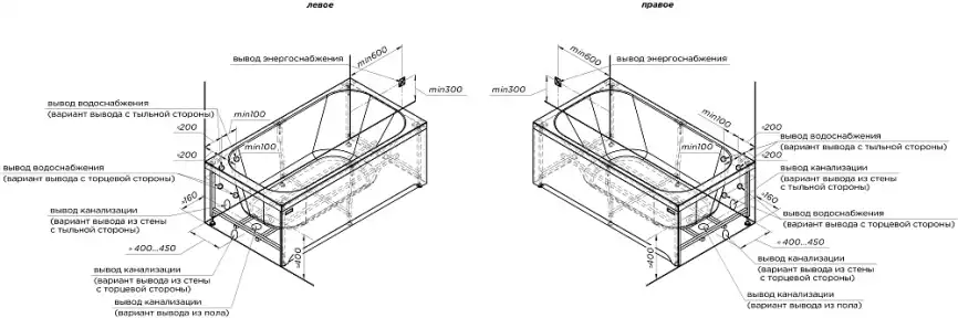 Акриловая ванна Radomir Прованс 170х75 (1-01-0-0-1-193), на каркасе, белая фото 9