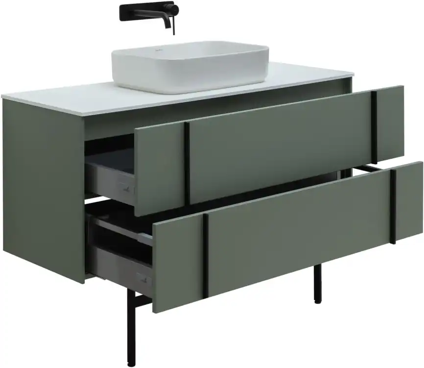 Тумба под раковину Allen Brau Reality 120 1.32008.CGM олива матовый фото 7