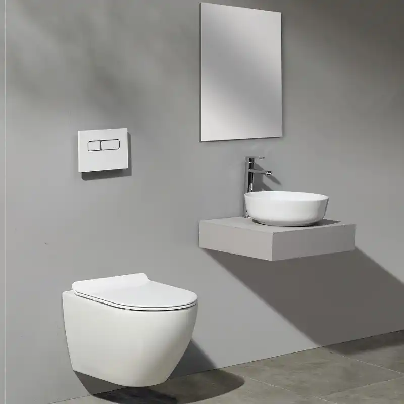 Унитаз подвесной CeramaLux 2197 с крышкой микролифт (Система смыва торнадо) фото 2