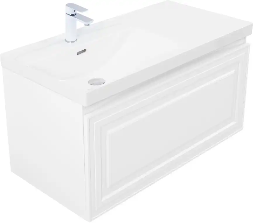 Тумба под раковину Aquanet Агата 100 белый сатин, 345483 фото 11