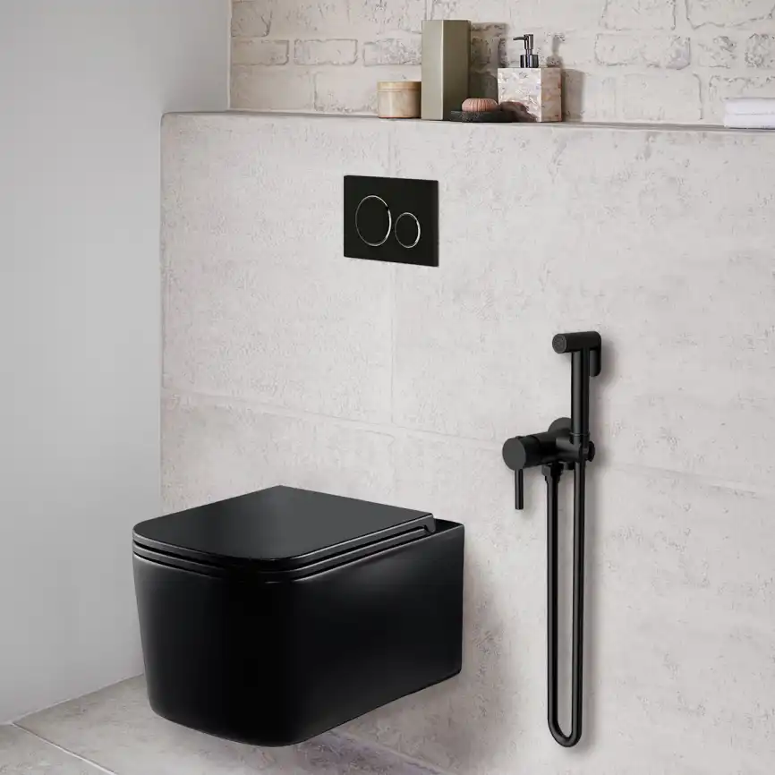 Гигиенический душ Vincea VHFW-101MB со смесителем, черный фото 1