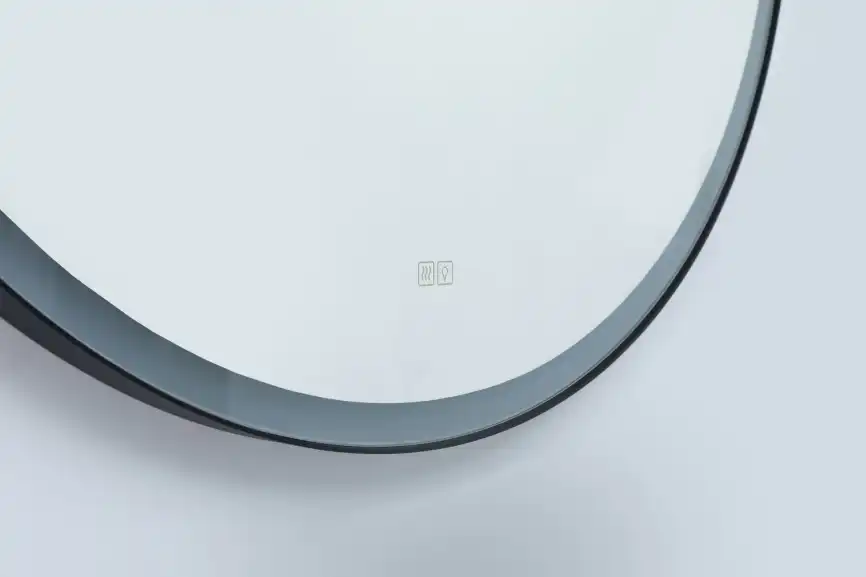 Зеркало Aquanet Тренд 70х70 316694 с подстветкой, сенсорный выключатель, с подогревом, Черный матовый фото 5