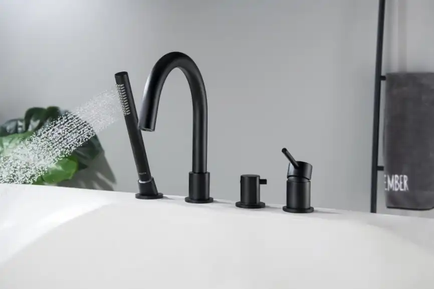 Смеситель на борт ванны Aquatek Европа AQ1348MB, однорычажный, с внутренней частью, Черный матовый фото 5