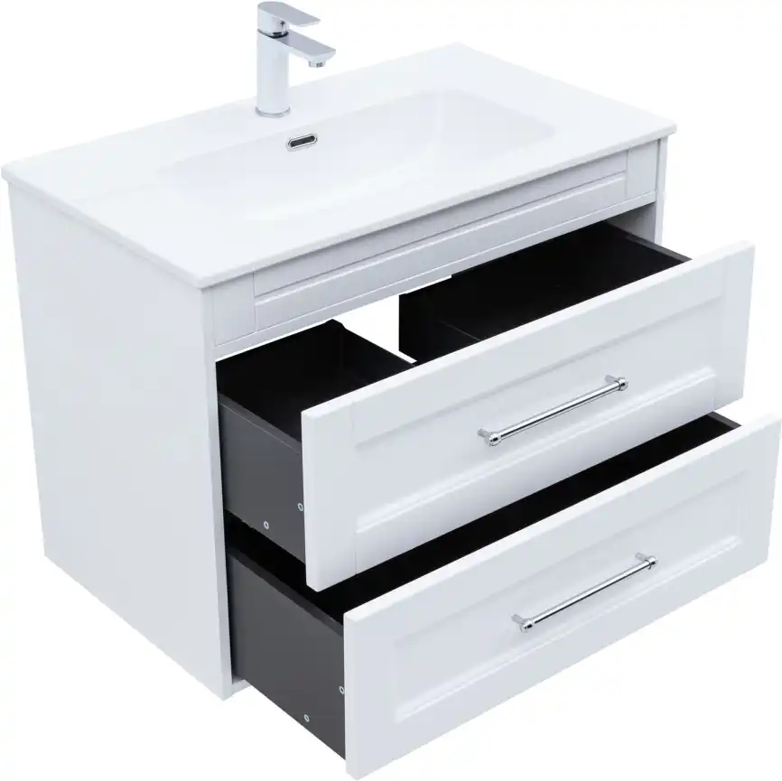 Тумба под раковину Aquanet Бостон new 80 белый сатин, 306368 фото 4