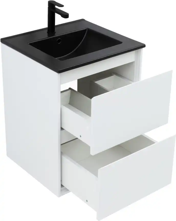 Тумба под раковину Aquanet Милан 50 белый глянец, подвесная, 336366 фото 4