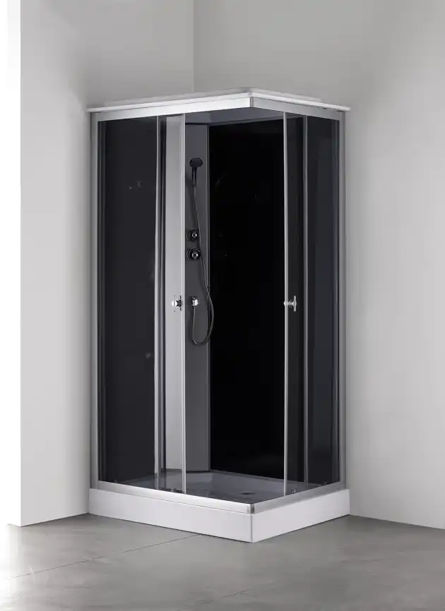 Душевая кабина Loranto 100х80 CS-5180-13L G, низкий поддон, цвет профиля сатин фото 18
