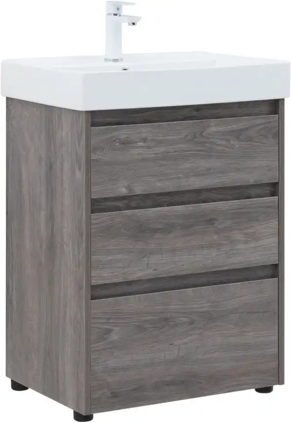 Тумба под раковину Aquanet Nova Lite 60 дуб рошелье (3 ящика) 302470 фото 1