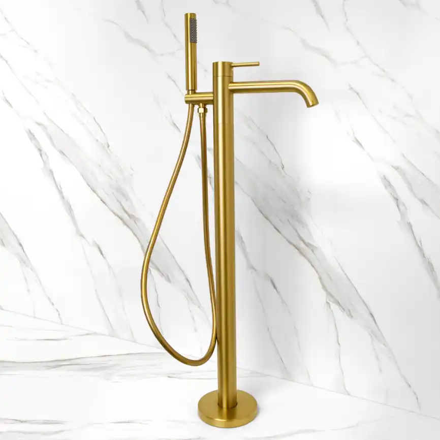 Смесители для ванны AVS Slimmer 811-112-BG напольный, брашированное золото фото 12
