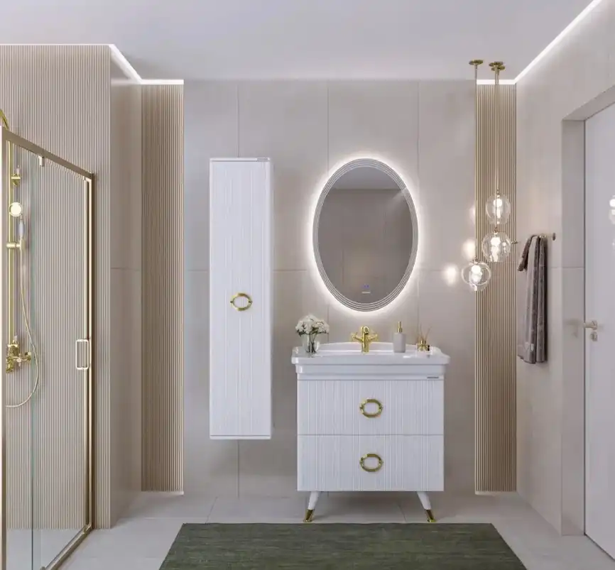 Шкаф-пенал для ванной Grossman Атрио 35 подвесной, белый глянцевый (303509) фото 4