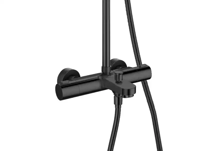 Душевая система Aquatek ВЕГА AQ2043MB с термостатом, Черный матовый фото 4