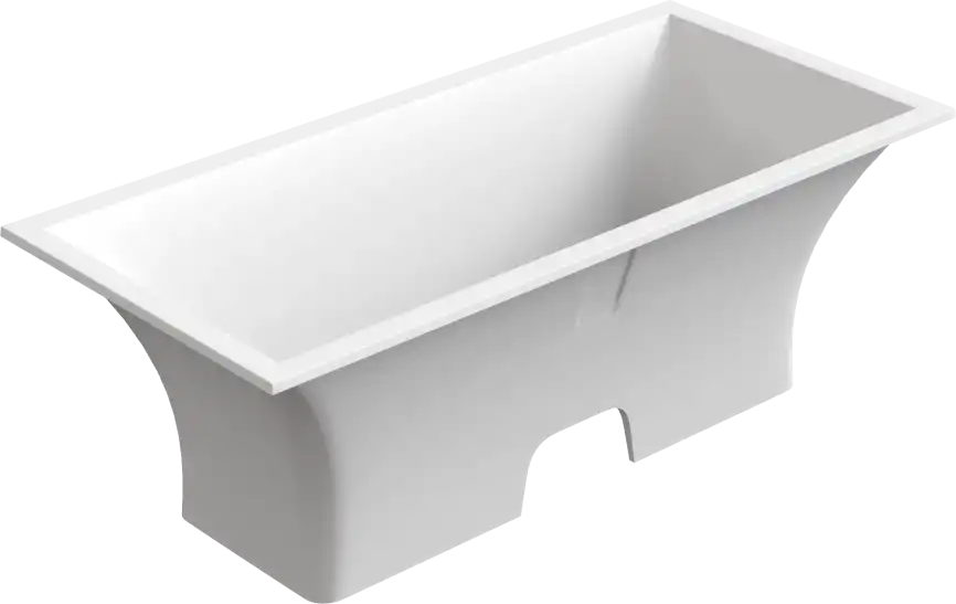 Ванна из искусственного мрамора Bas Мадрид 180х80, белый глянец, ВА00006 фото 4
