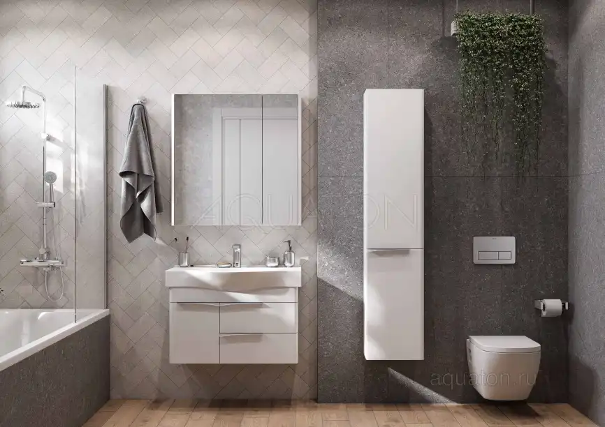 Зеркало-шкаф Aquaton Беверли 80 1A237102BV010  цвет, белый глянец фото 4