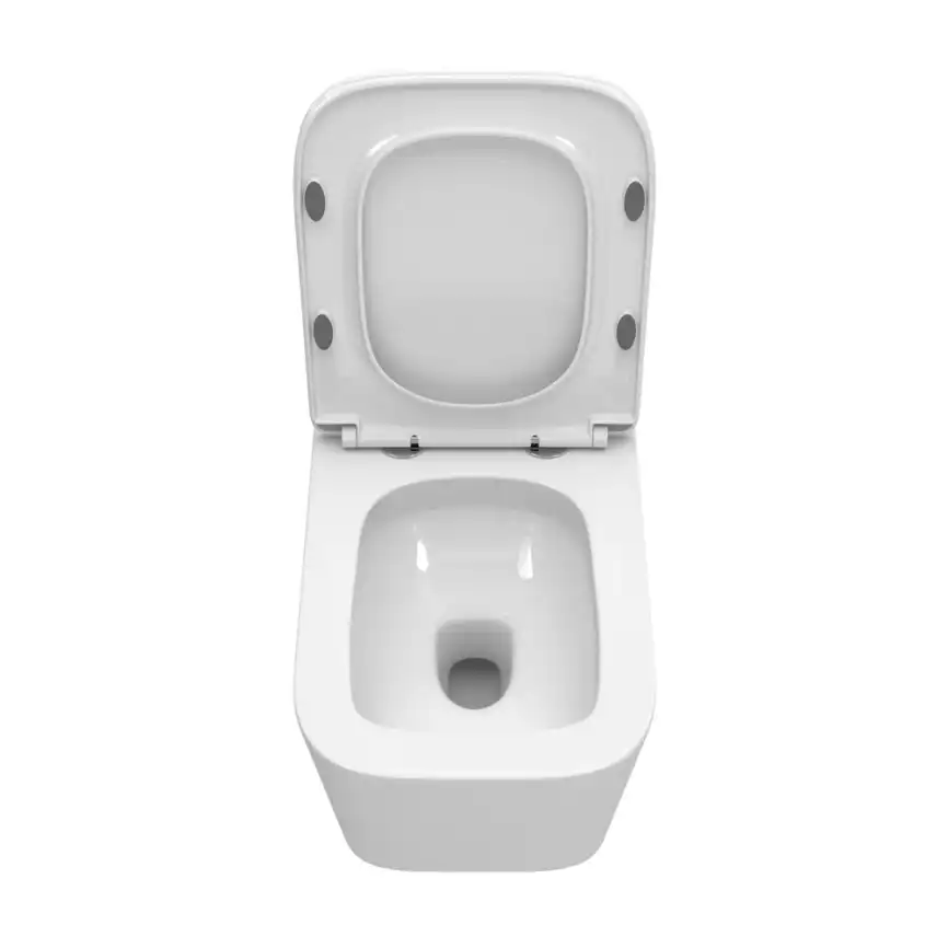 Подвесной унитаз BelBagno DUE-TOR BB5171CH-TOR/SC, безободковый, смыв торнадо с сиденьем микролифт, Белый фото 9