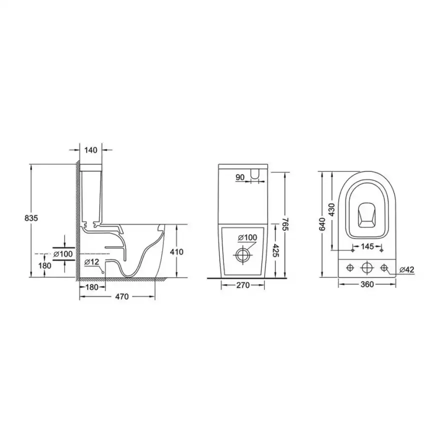 Напольный унитаз Grossman GR-4494MSQ безободковый, смыв торнадо, Белый матовый фото 7
