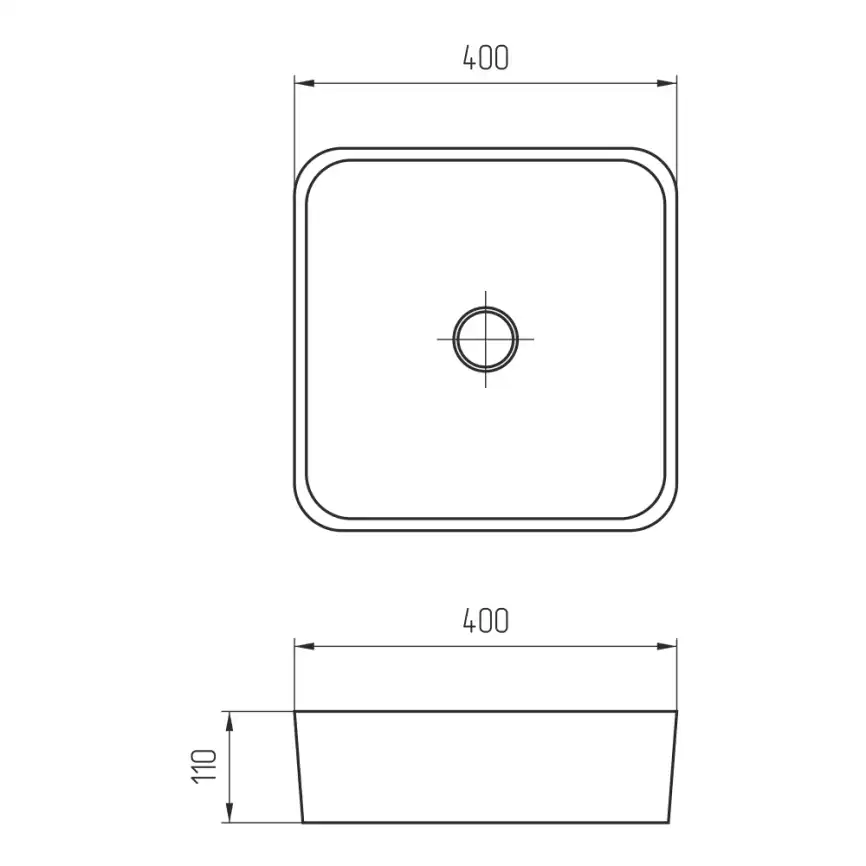 Раковина AVS Леон 40х40 белая матовая фото 5