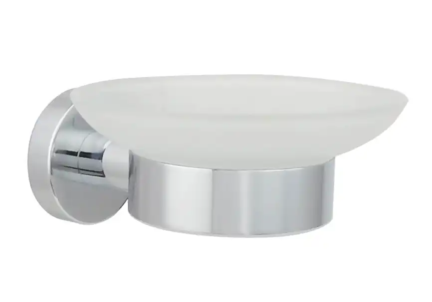 Мыльница для ванной Aquatek Вега AQ4003CR, Хром / Стекло матовое белое фото 1