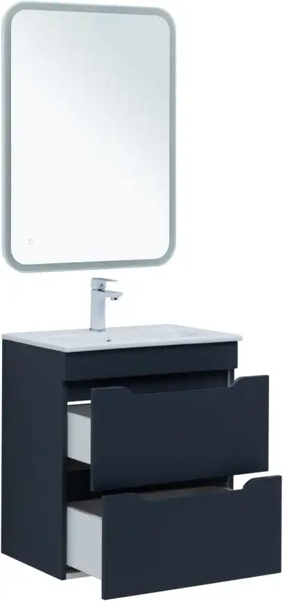 Тумба под раковину Aquanet Практика 60 маренго (2 ящика), 330458 фото 7