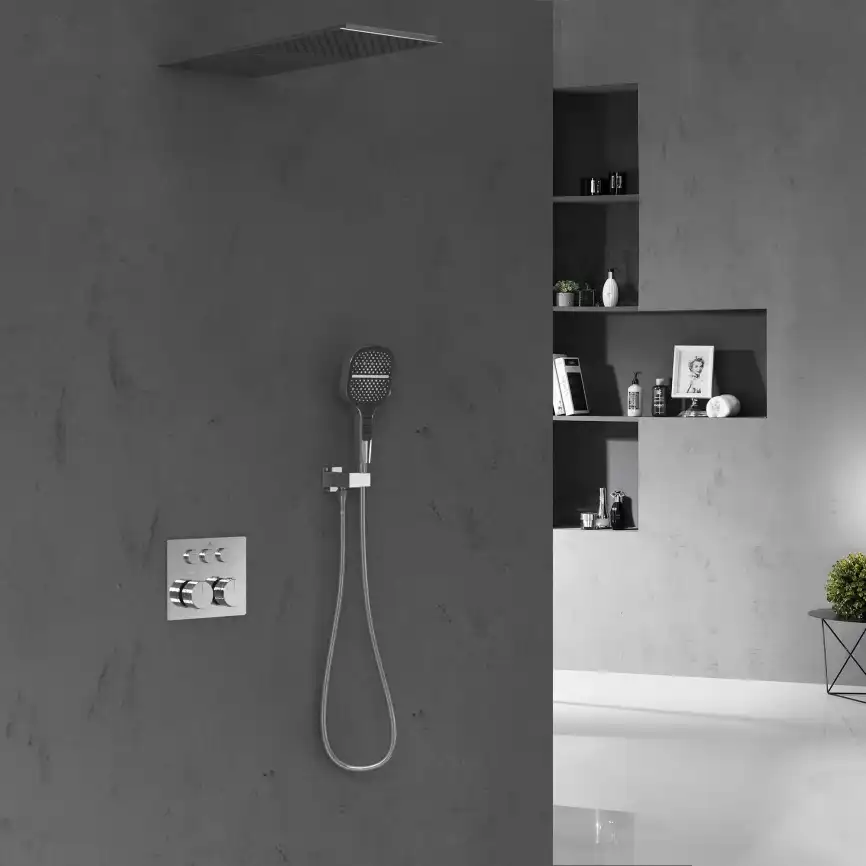 Душевая система  Vincea  VSFW-401TCH VSFW-401TCH  с термостатом, встраиваемая, хром фото 1