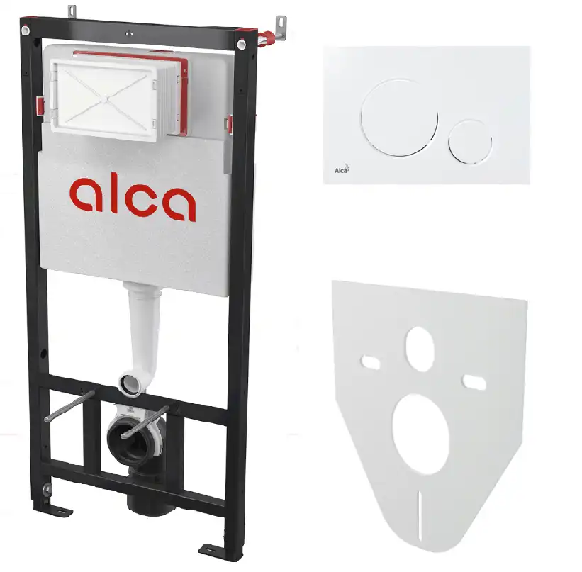 Инсталляция для унитаза AlcaPlast AM101/1120-4:1 RU M670-0001 с Белой клавишей смыва фото 1