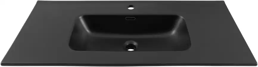 Раковина Aquanet Flat 100 329257 прямоугольная, Черная матовая фото 5