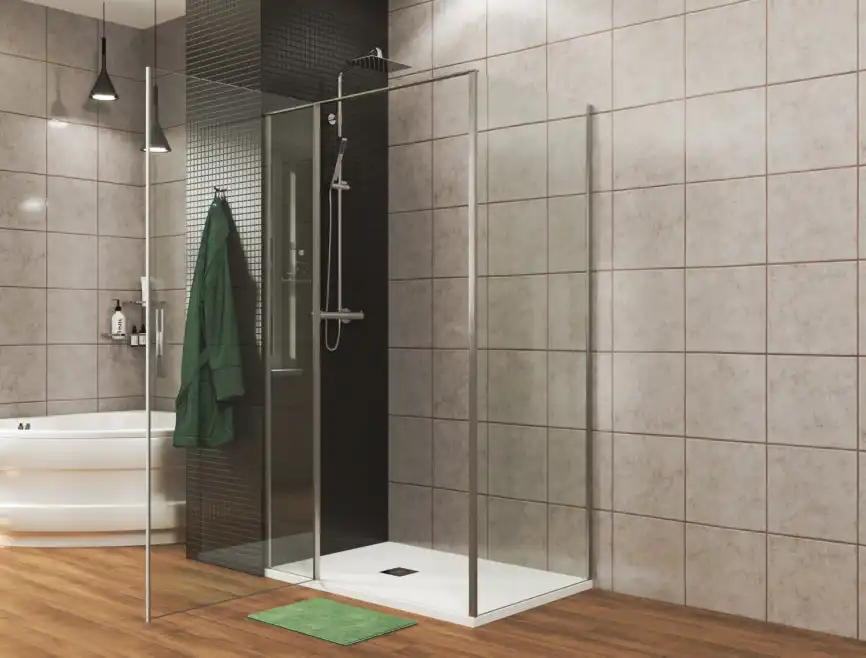 Душевой уголок Allen Brau Priority 100x90 3.31004.00 + 3.31016.00 хром фото 9