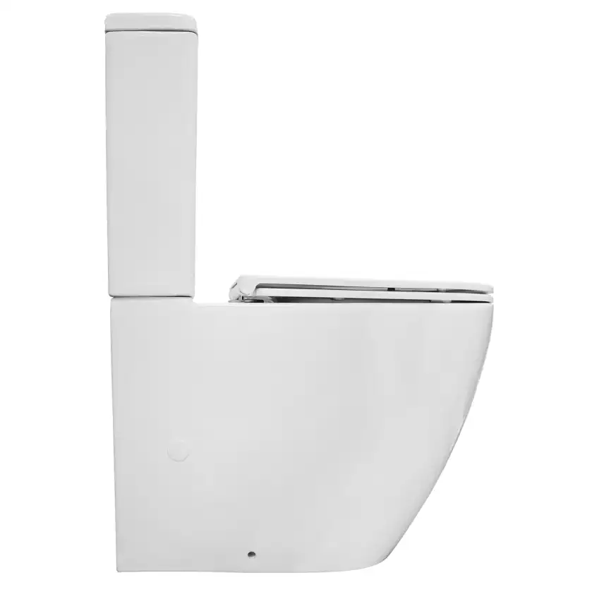 Унитаз-компакт Azario Grado AZ-2141 UQ1 напольный, смыв Торнадо, безободковый, с бачком и сидением микролифт, цвет белый фото 10