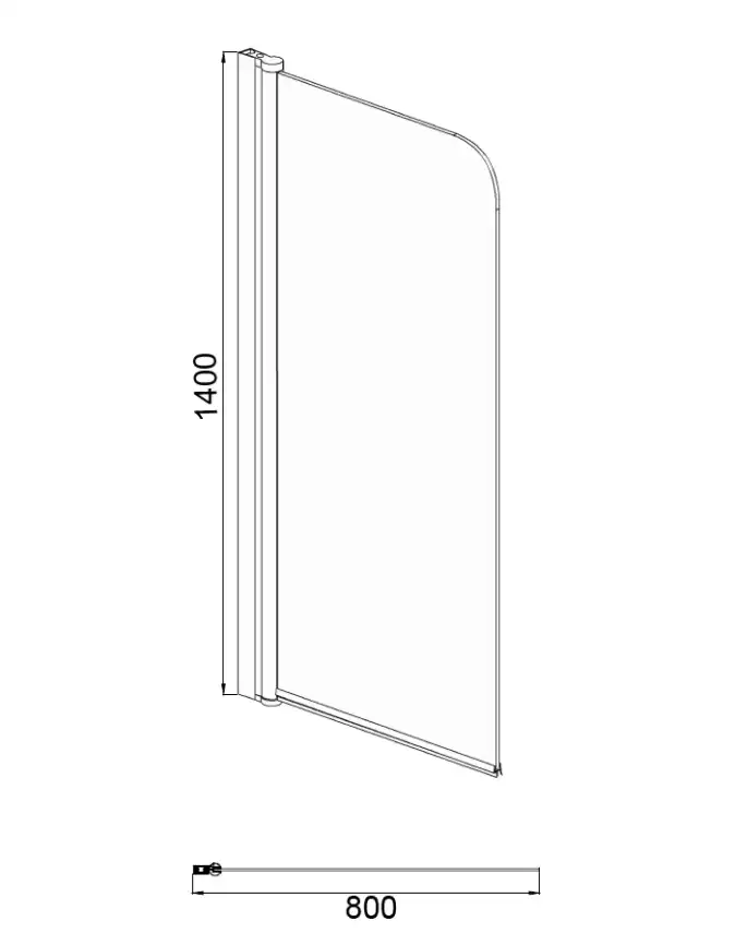 Шторка для ванны Azario Merrit 80 см, AZ-NF6211 800, профиль Серебро, стекло Прозрачное фото 3