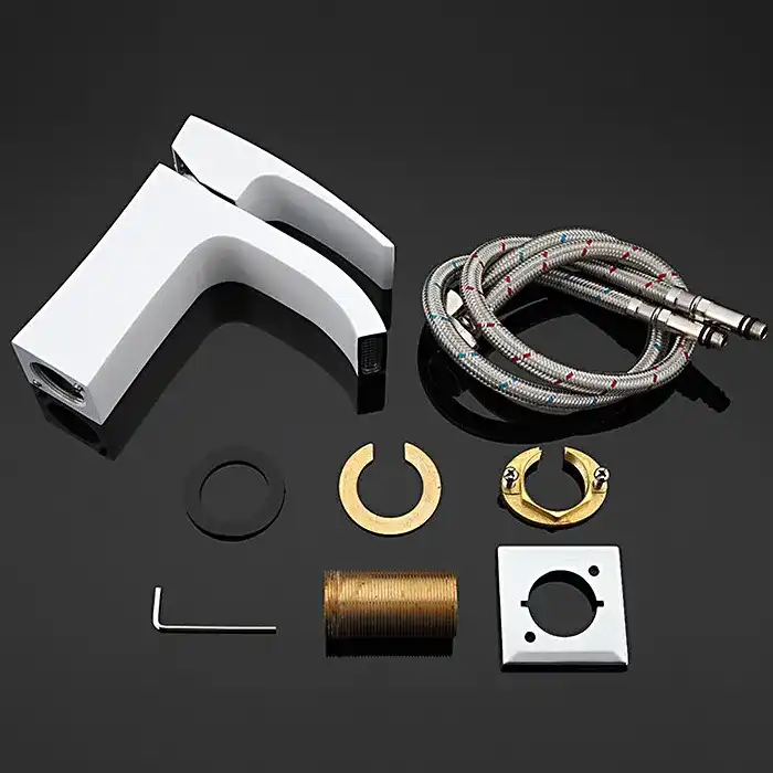 Смеситель для раковины Gappo G1007-8, Хром;Белый фото 6