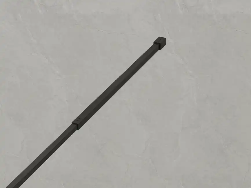 Душевая перегородка Loranto Walk-in 80 CS-W02B-80, профиль черный матовый, стекло Прозрачное, лофт клетка фото 2