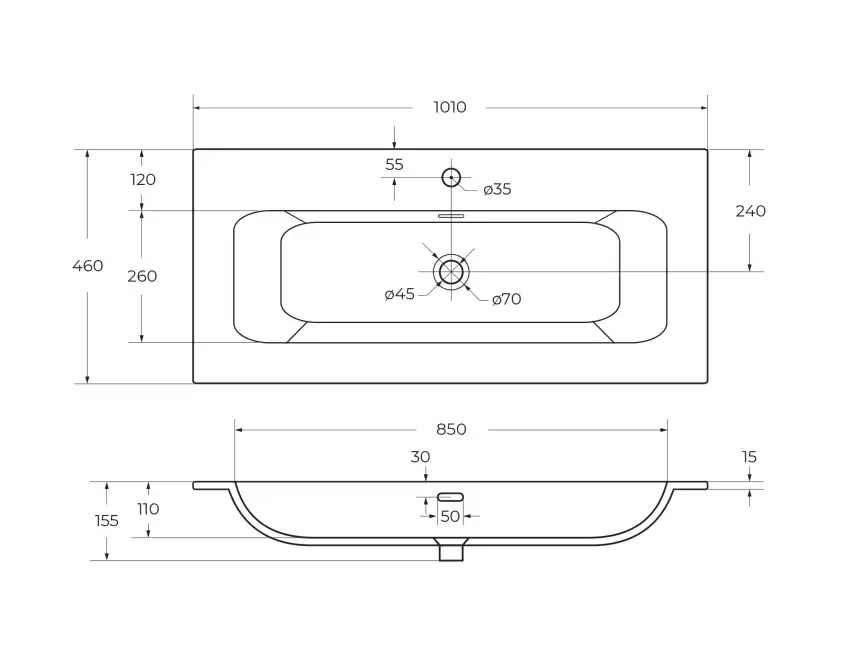 Керамическая раковина CEZARES CZR-8073-100 фото 4