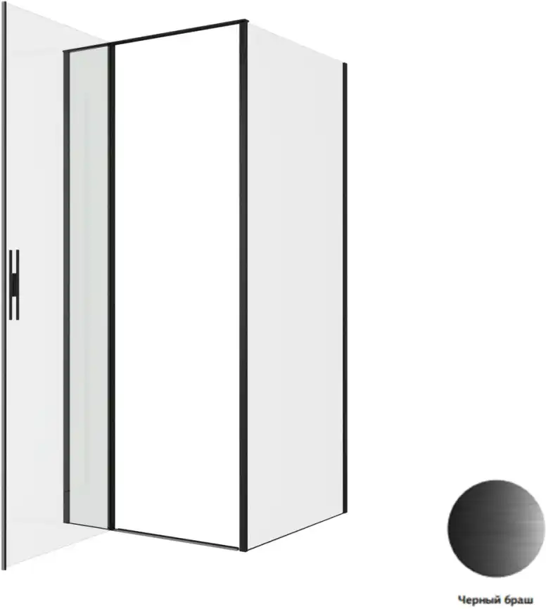 Душевой уголок Allen Brau Priority 90x90 3.31027.BBA + 3.31045.BBA черный браш фото 3