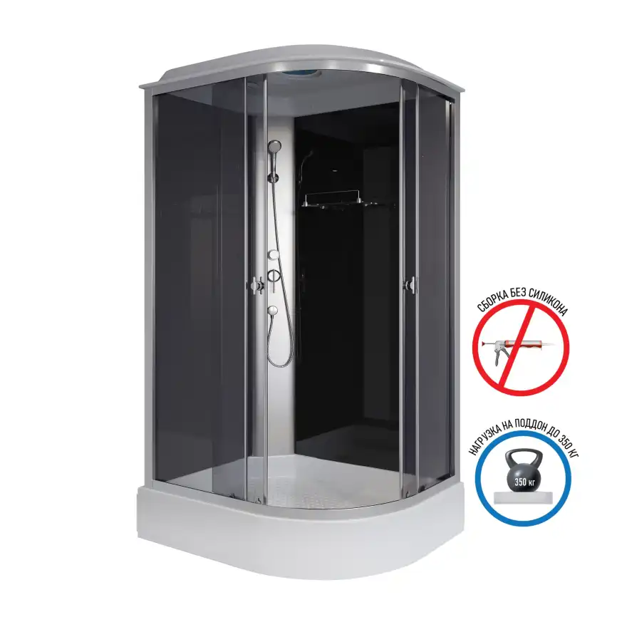 Душевая кабина Niagara Eco 120х80х215 E120/80/26L/TN средний поддон, без гидромассажа фото 1