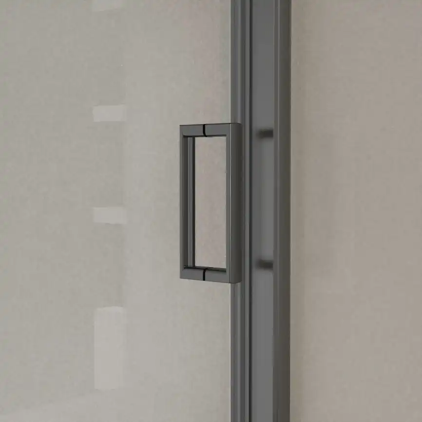 Душевая дверь Vincea City 110 VDS-5CT110CLGM, раздвижная, профиль вороненая сталь, стекло прозрачное фото 4