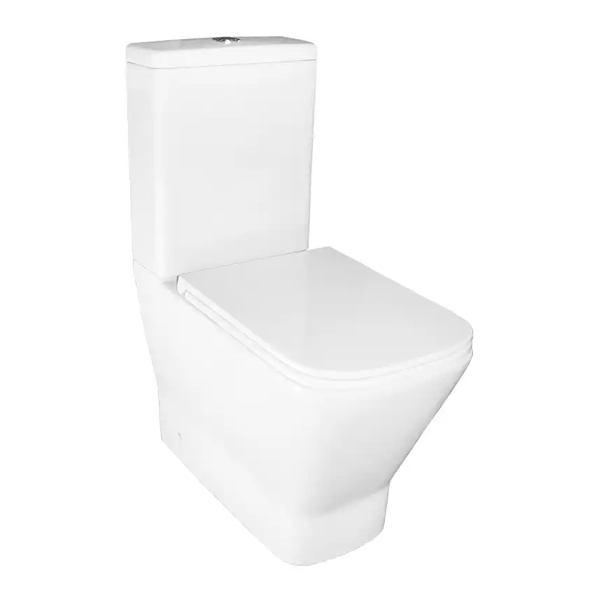 Унитаз напольный Azario  Joy AZ-2168-UQ3 безободковый, смыв Торнадо, с бачком и сидением микролифт, Белый глянцевый фото 2