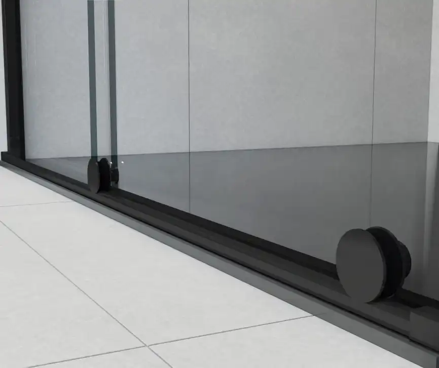 Душевая дверь Vincea Arno 120 VPS-1A120CLB, раздвижная, профиль черный, стекло прозрачное фото 3