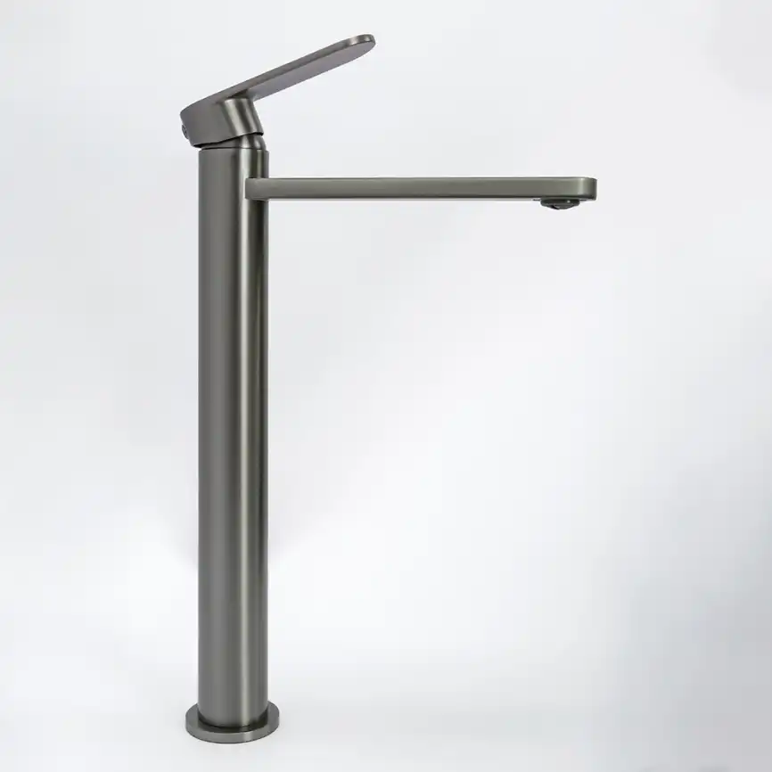 Смеситель для раковины AVS Beauty высокий, оружейная сталь, 811-551-GM фото 5